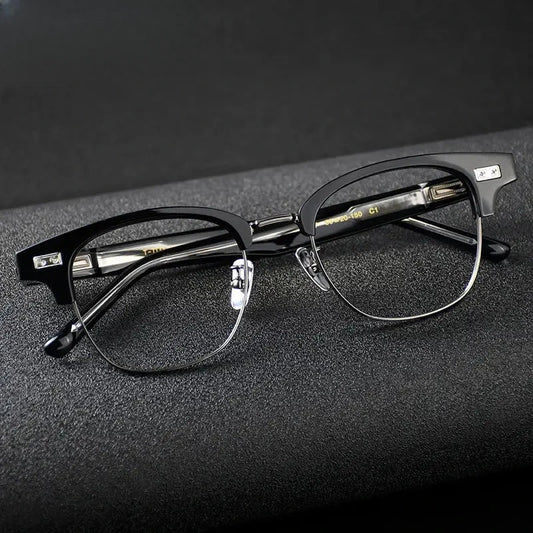Women's Square Full Rim Titanium Prescription Glasses 369197 — view 1 | Rx Spectacle