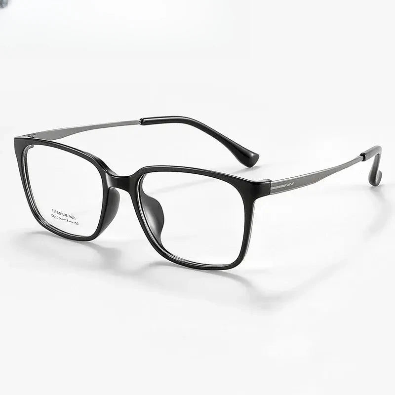Unisex Square Full Rim Titanium Prescription Glasses 66014 — view 4 | Rx Spectacle