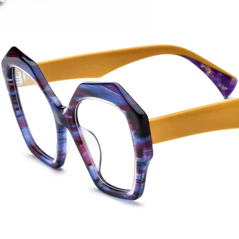 Women's Butterfly Full Rim Acetate Prescription Glasses 619359 — view 4 | Rx Spectacle