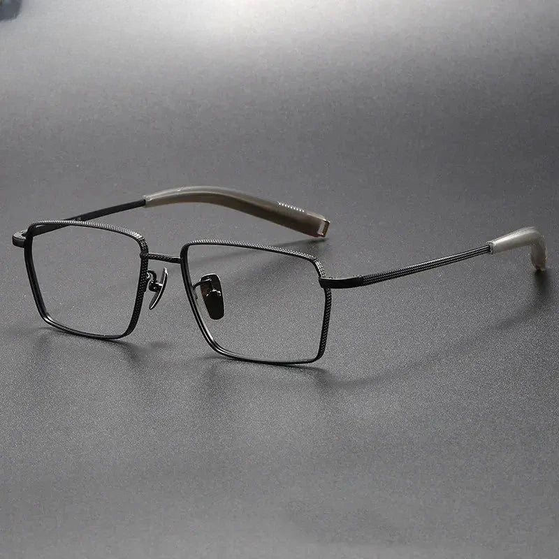 Men's Polygon Full Rim Titanium Prescription Glasses 707519 — view 5 | Rx Spectacle