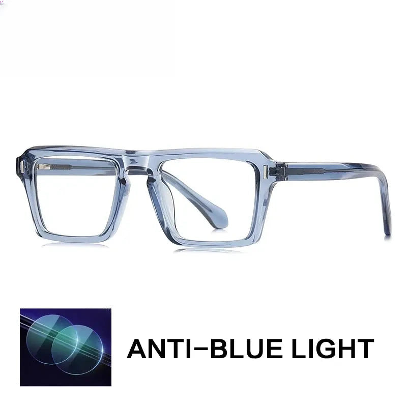 Unisex Square Full Rim Titanium Reading Glasses Gxy2049 — view 3 | Rx Spectacle