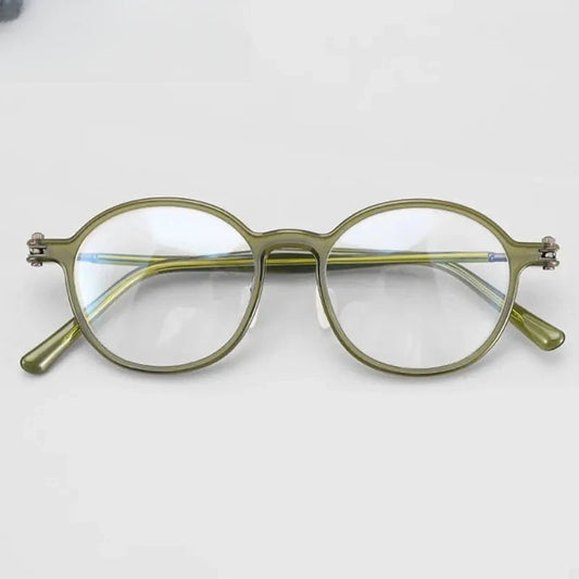 Unisex Round Full Rim Titanium Prescription Glasses 45883 — view 1 | Rx Spectacle