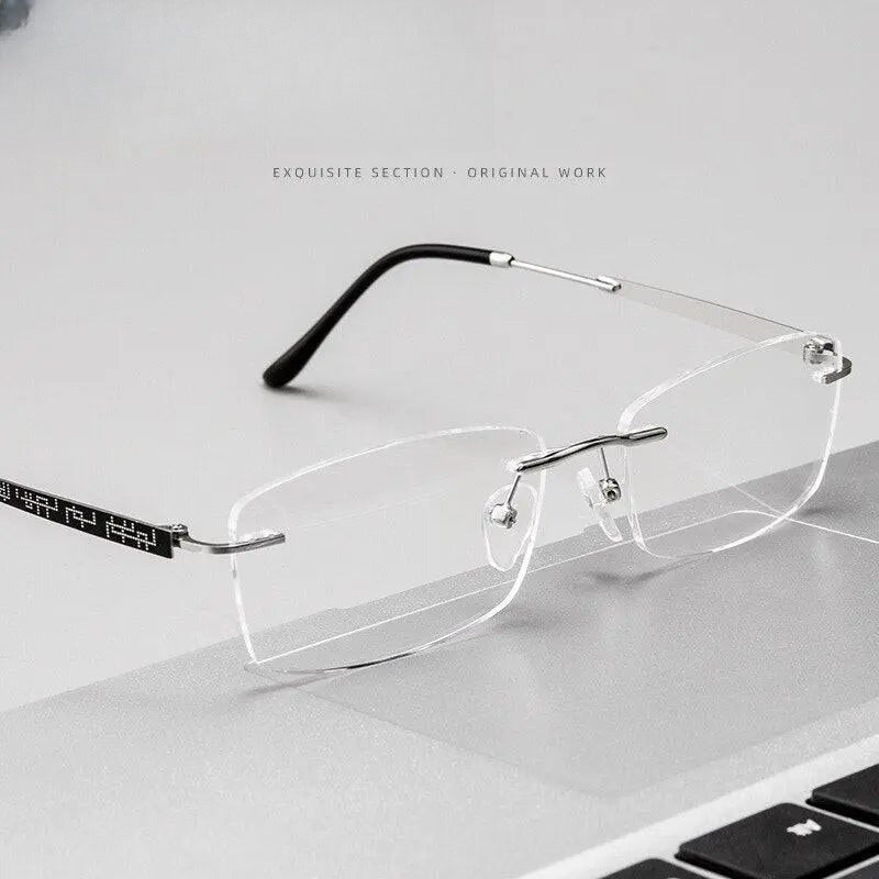 Men's Rimless Titanium Prescription Glasses 688wk — view 1 | Rx Spectacle