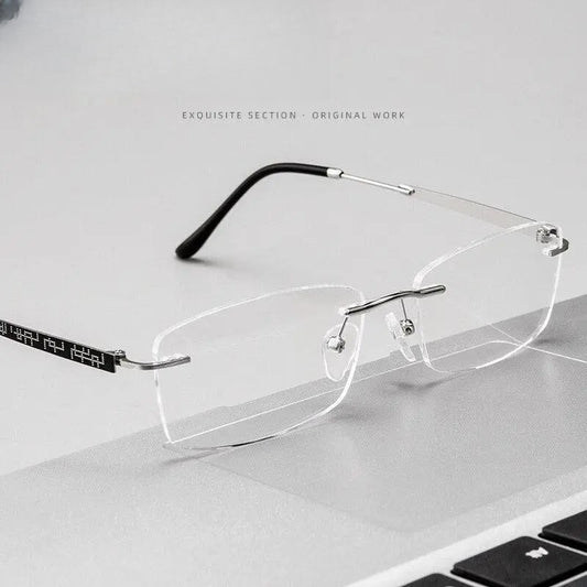 Men's Rimless Titanium Prescription Glasses 688wk — view 1 | Rx Spectacle