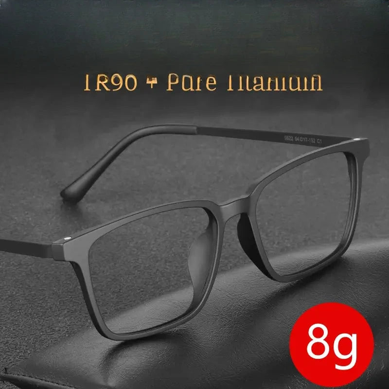 Unisex Square Full Rim Titanium Prescription Glasses 919822 — view 1 | Rx Spectacle