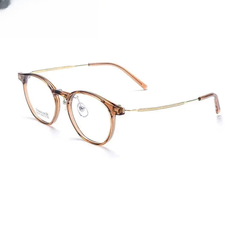 Women's Oval Full Rim Titanium Prescription Glasses 416107 — view 7 | Rx Spectacle