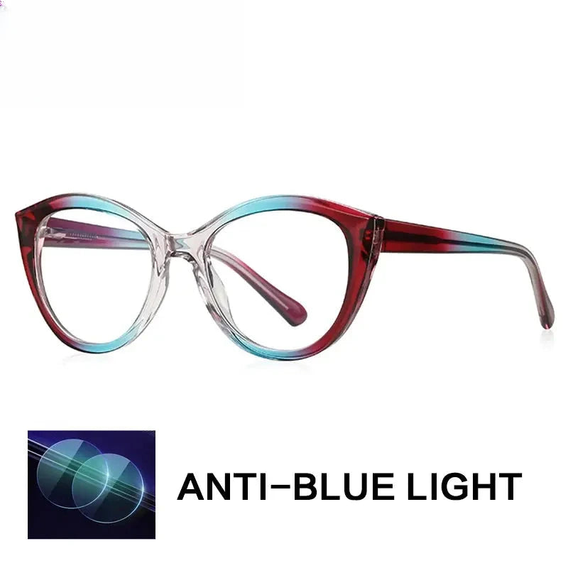 Women's Cat Eye Full Rim Titanium Reading Glasses Gx2145 — view 6 | Rx Spectacle