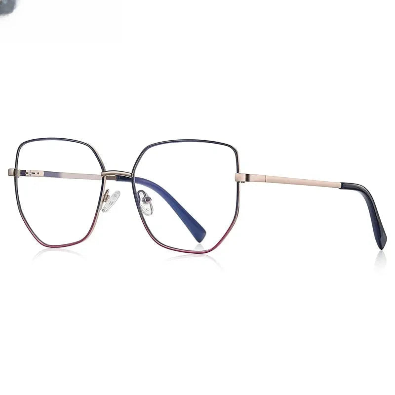 Women's Polygon Full Rim Stainless Steel Reading Glasses 3093 — view 12 | Rx Spectacle