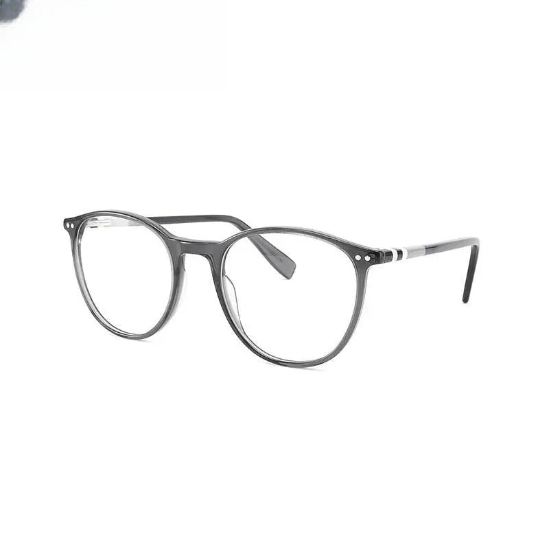 Unisex Round Full Rim Titanium Prescription Glasses 8019 — view 5 | Rx Spectacle