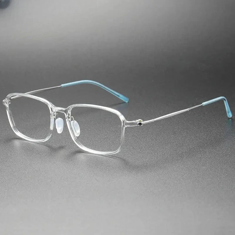 Unisex Polygon Full Rim Titanium Prescription Glasses 86324 — view 4 | Rx Spectacle