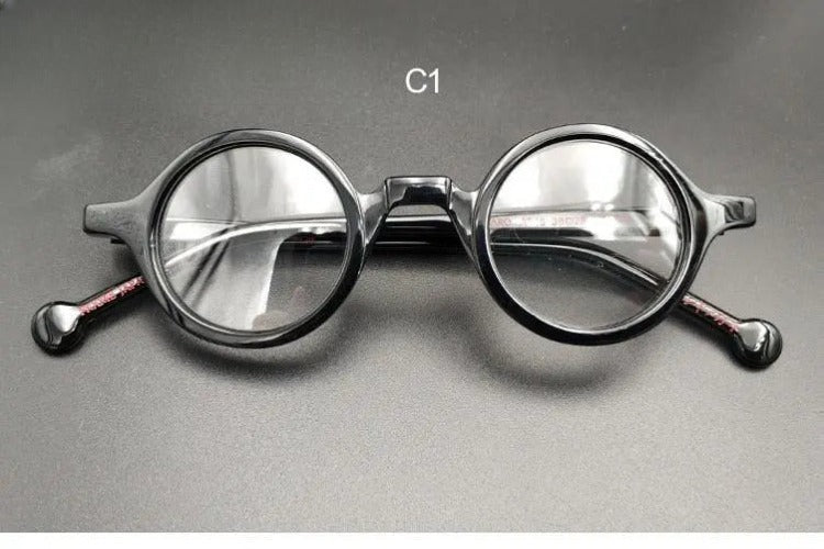 Unisex Round Full Rim Acetate Reading Glasses Y031 — view 2 | Rx Spectacle