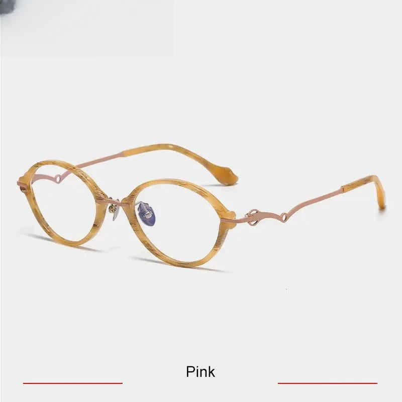 Women's Oval Full Rim Titanium Prescription Glasses 56075 — view 5 | Rx Spectacle