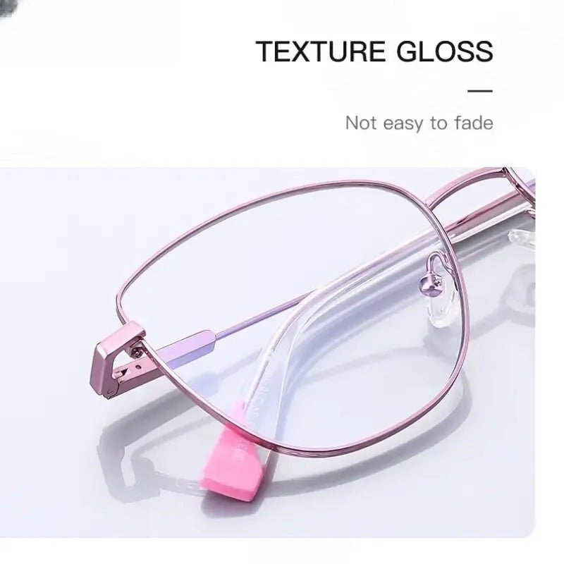 Women's Cat Eye Full Rim Stainless Steel Reading Glasses 3032 — view 5 | Rx Spectacle