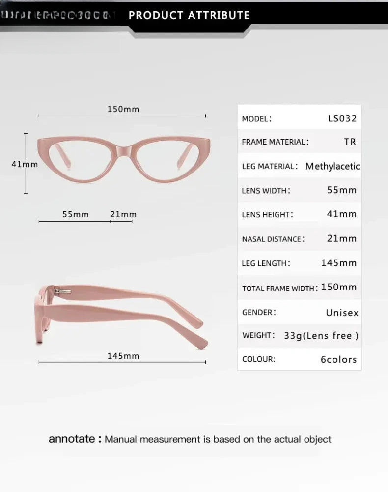 Women's Cat Eye Full Rim Titanium Oversized Reading Glasses — view 2 | Rx Spectacle