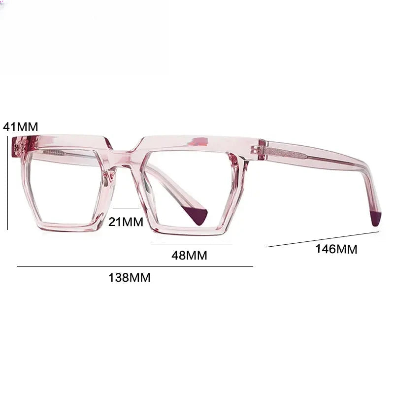 Women's Square Full Rim Titanium Reading Glasses G2144 — view 2 | Rx Spectacle