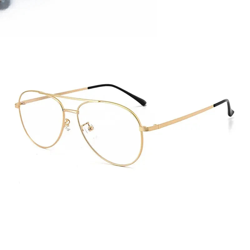 Unisex Oval Full Rim Titanium Double Bridge Prescription Glasses 612194 — view 4 | Rx Spectacle