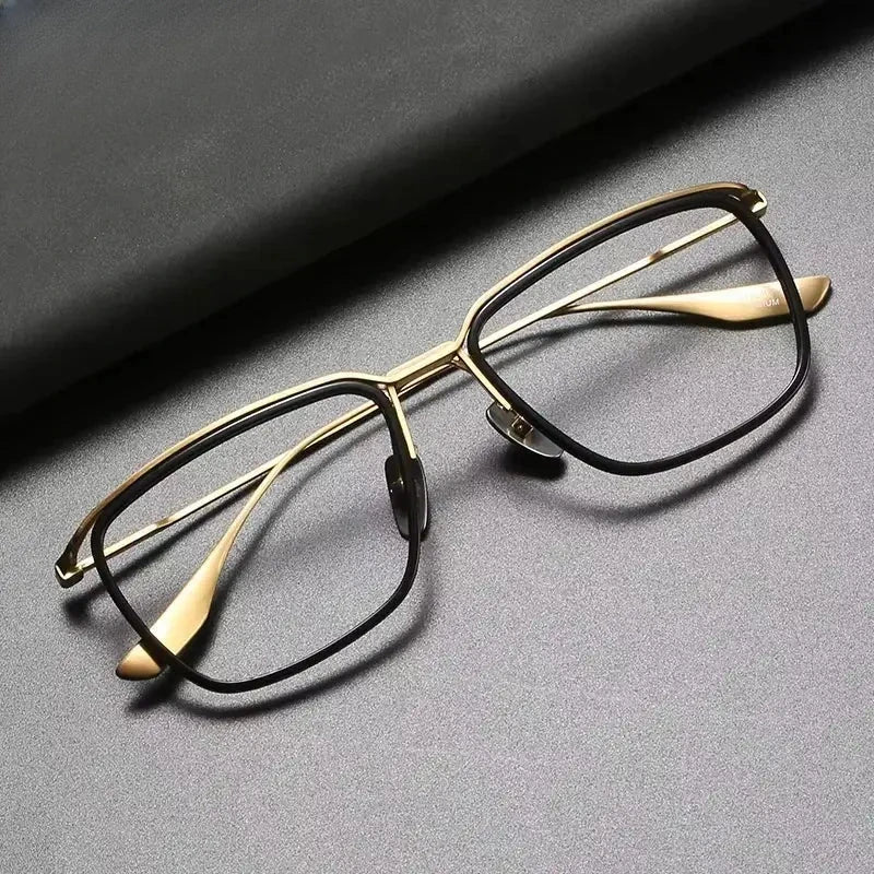 Men's Square Full Rim Titanium Prescription Glasses 614106 — view 1 | Rx Spectacle