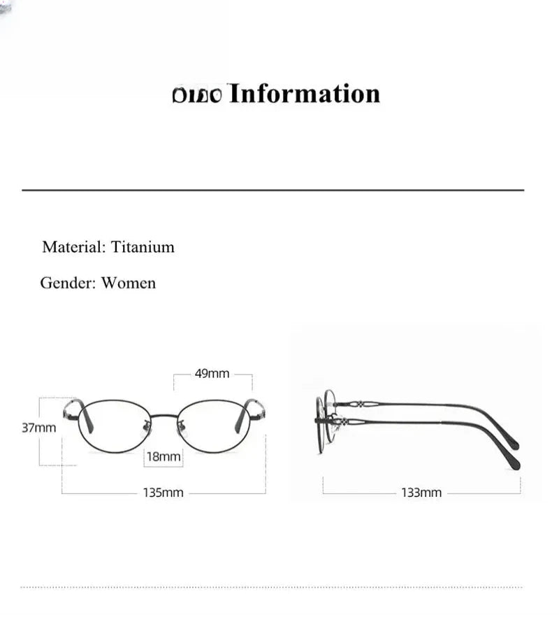 Unisex Oval Full Rim Titanium Prescription Glasses 391 — view 6 | Rx Spectacle