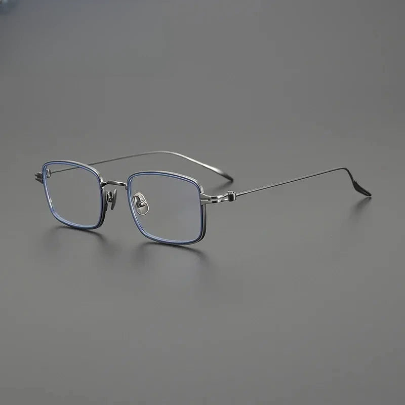 Unisex Square Full Rim Titanium Prescription Glasses Gxyj1571 — view 5 | Rx Spectacle