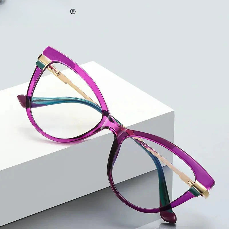 Women's Cat Eye Full Rim TR90 Reading Glasses 2113 — view 1 | Rx Spectacle