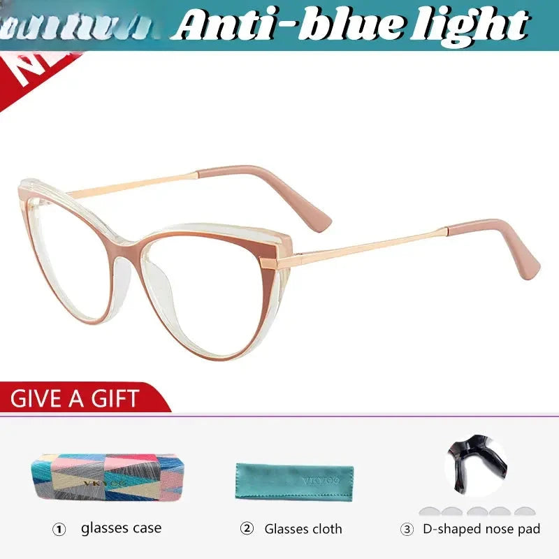 Women's Cat Eye Full Rim TR90 Reading Glasses 87025 — view 8 | Rx Spectacle