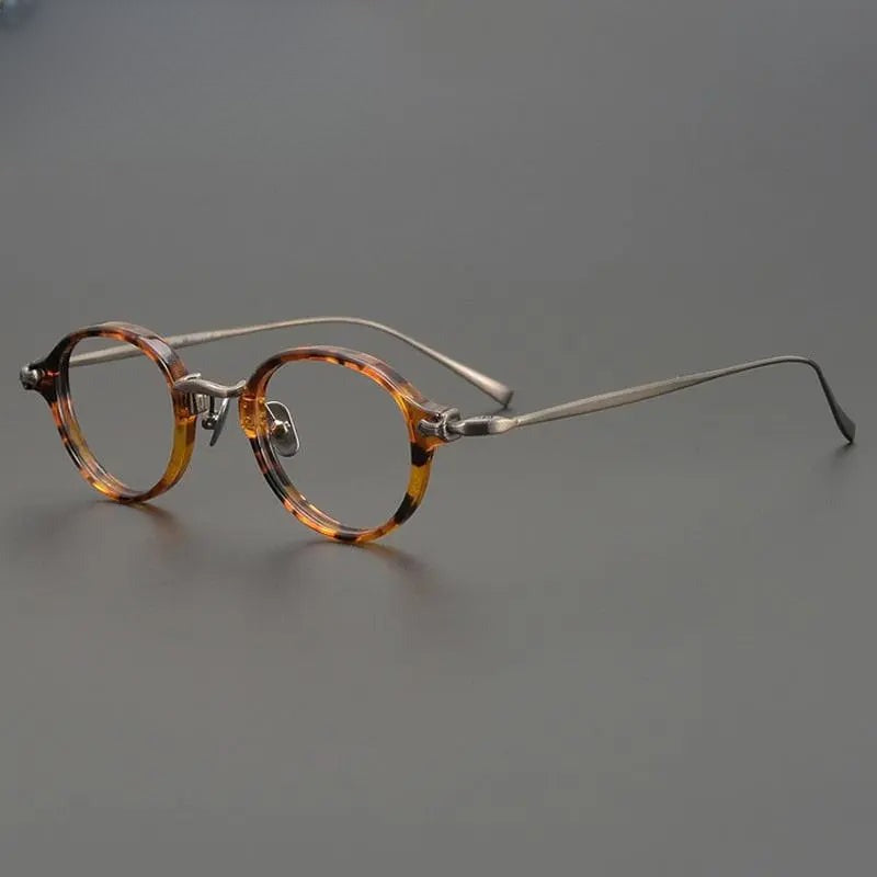 Unisex Round Full Rim Titanium Prescription Glasses Gxyj890 — view 9 | Rx Spectacle