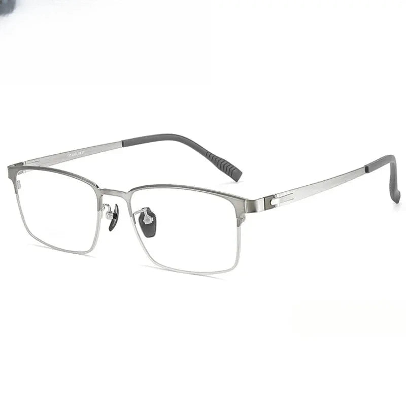 Men's Square Full Rim Titanium Oversized Prescription Glasses 631287 — view 5 | Rx Spectacle