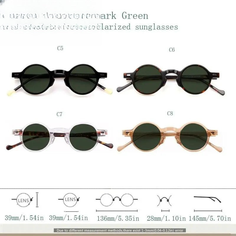 Unisex Round Full Rim Acetate Prescription Glasses Y077 — view 14 | Rx Spectacle