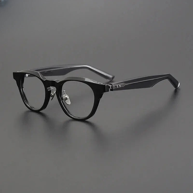 Unisex Round Full Rim Acetate Prescription Glasses Gxyj1189 — view 6 | Rx Spectacle