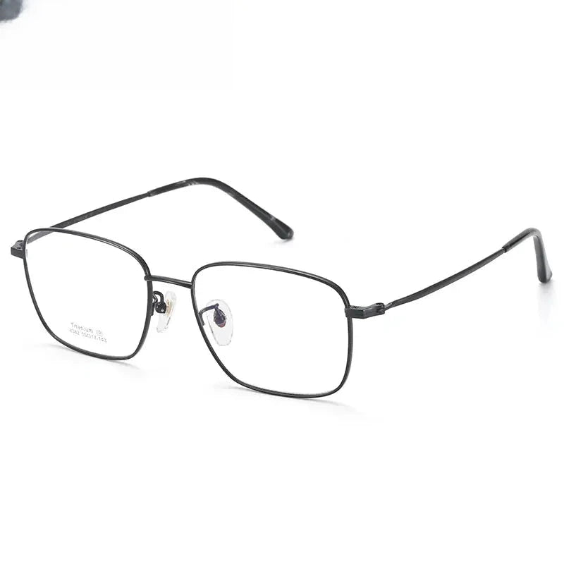 Unisex Square Full Rim Titanium Prescription Glasses 38382 — view 3 | Rx Spectacle