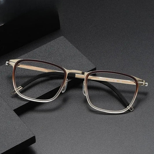 Unisex Square Full Rim Titanium Screwless Prescription Glasses 8202315 — view 1 | Rx Spectacle