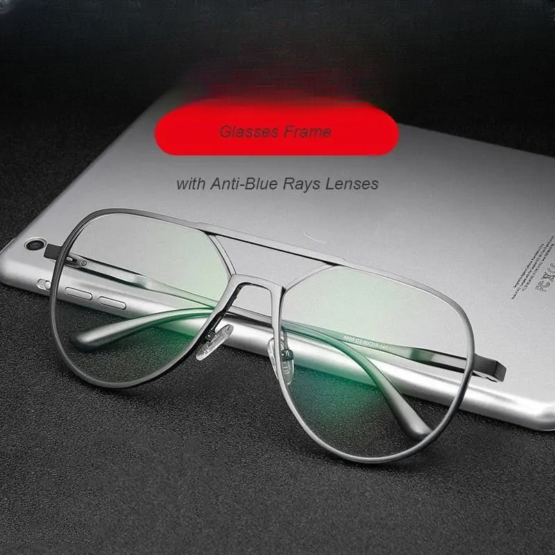 Unisex Oval Full Rim Alloy Prescription Glasses 8685 — view 1 | Rx Spectacle