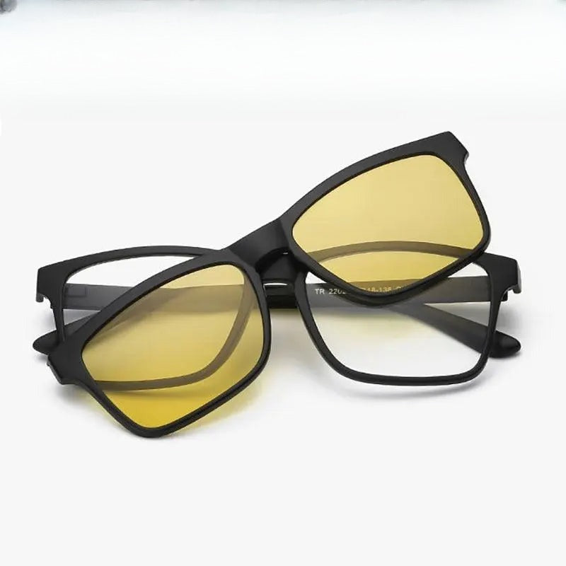 Unisex Square Full Rim Clip-On Prescription Glasses 2202 — view 1 | Rx Spectacle