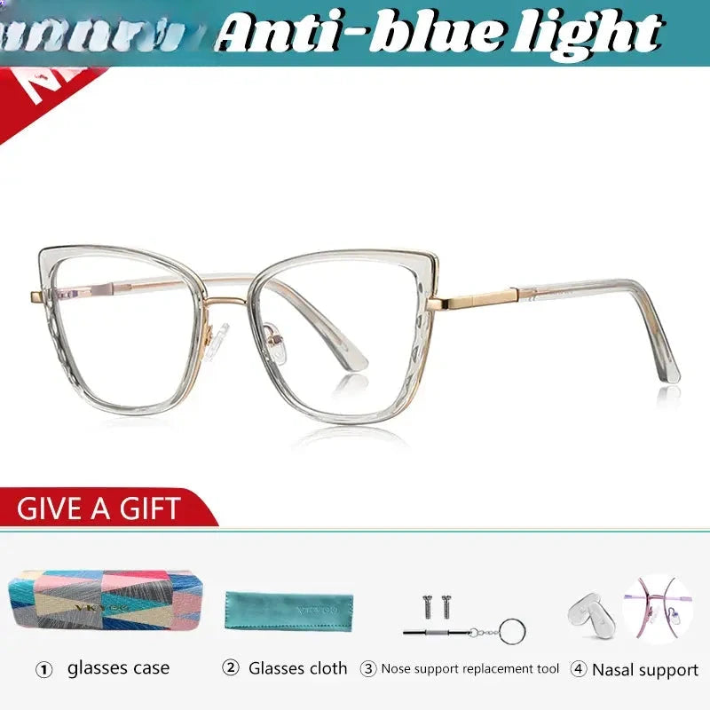 Women's Butterfly Full Rim TR90 Reading Glasses 43150 — view 4 | Rx Spectacle