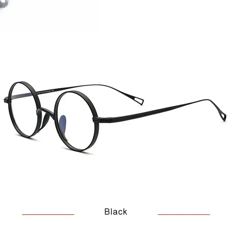 Women's Round Full Rim Titanium Prescription Glasses 10518 — view 3 | Rx Spectacle