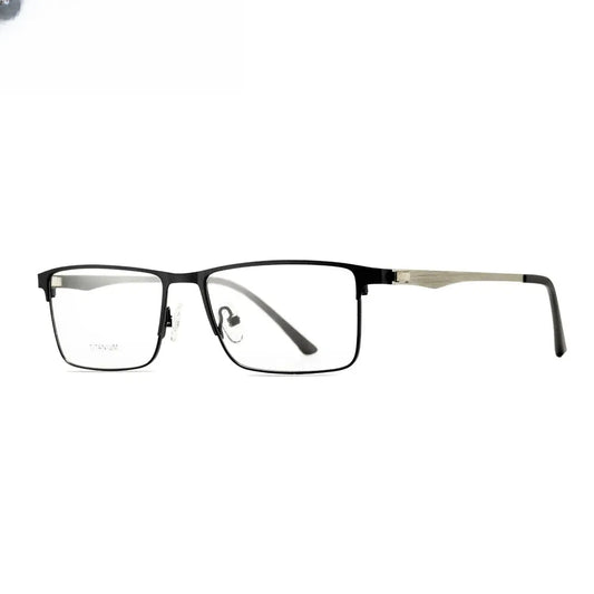 Unisex Square Full Rim Alloy Screwless Prescription Glasses 98684 — view 1 | Rx Spectacle