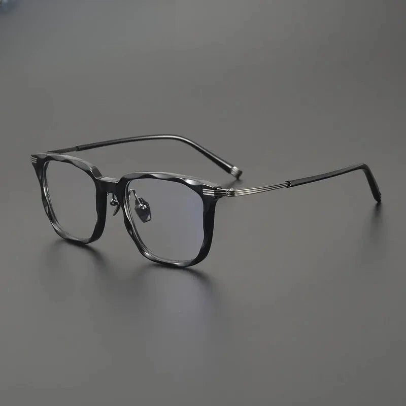 Men's Square Full Rim Titanium Oversized Prescription Glasses 352514 — view 6 | Rx Spectacle
