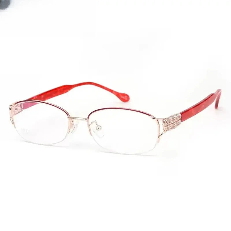 Women's Oval Full Rim Titanium Prescription Glasses 23924 — view 1 | Rx Spectacle