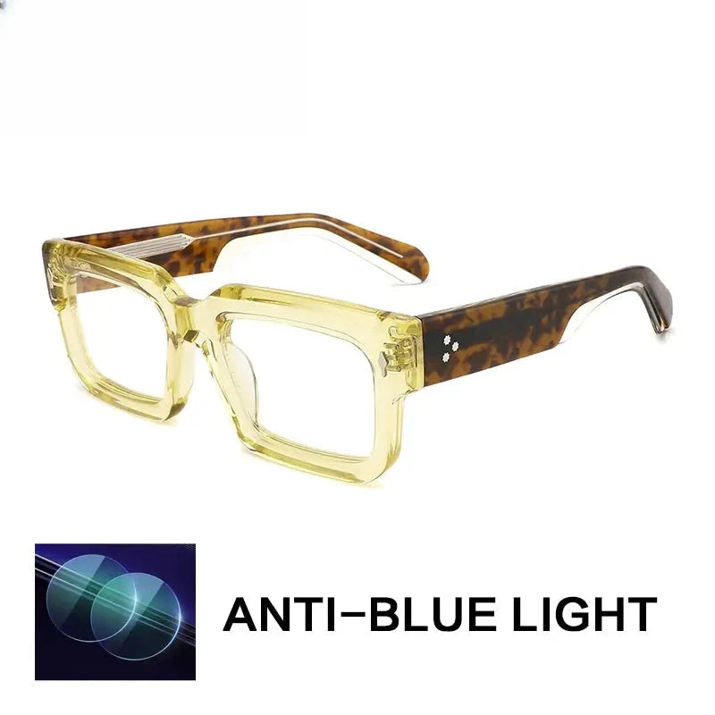 Unisex Square Full Rim Acetate Oversized Reading Glasses Gxyj91018 — view 5 | Rx Spectacle