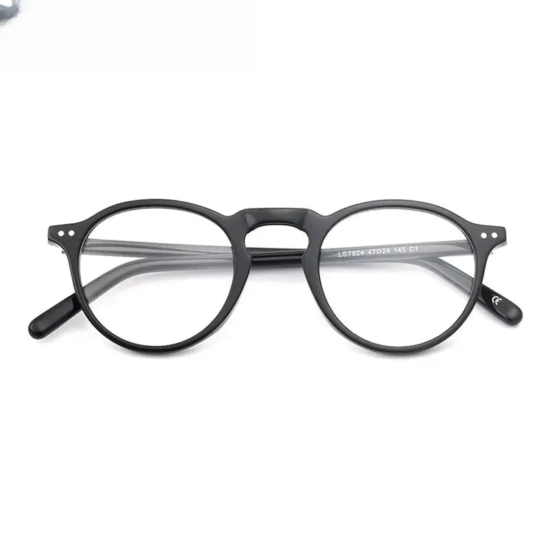 Women's Round Full Rim Acetate Prescription Glasses 37924 — view 6 | Rx Spectacle