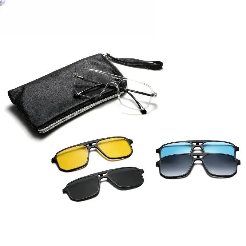 Unisex Square Full Rim Alloy Prescription Glasses 60824 — view 4 | Rx Spectacle