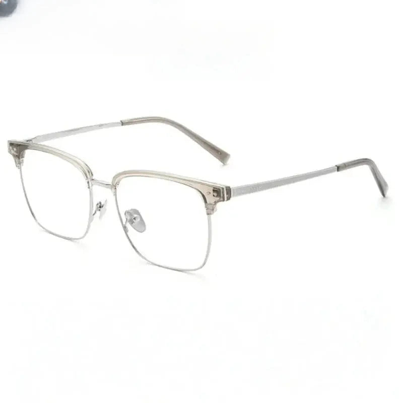Unisex Square Full Rim Titanium Oversized Prescription Glasses 881036 — view 6 | Rx Spectacle