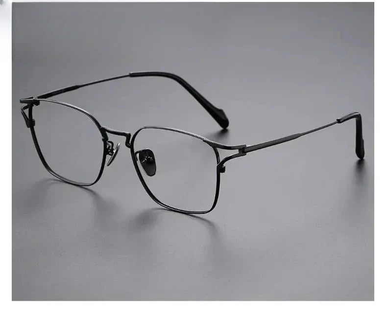 Unisex Square Full Rim Titanium Prescription Glasses 94238 — view 1 | Rx Spectacle
