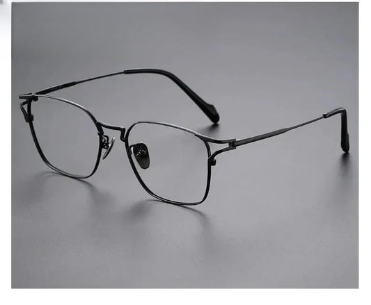 Unisex Square Full Rim Titanium Prescription Glasses 94238 — view 1 | Rx Spectacle