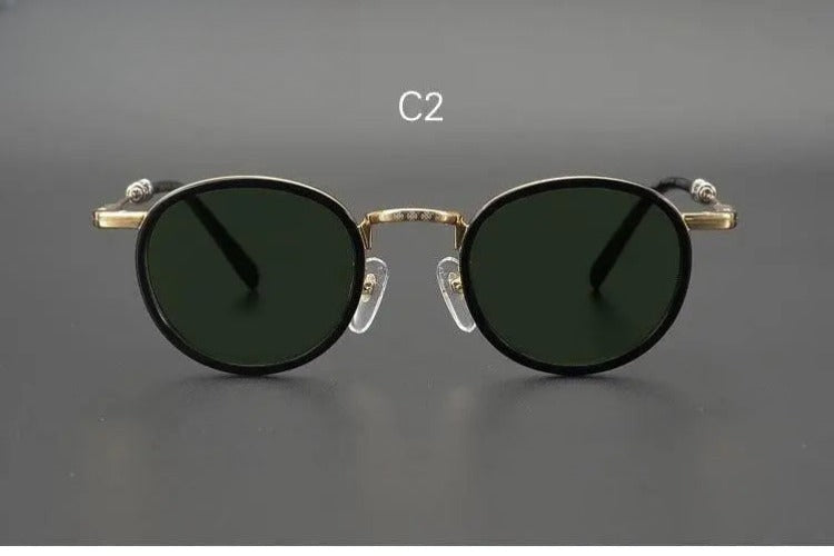 Men's Round Full Rim Acetate Prescription Glasses — view 2 | Rx Spectacle