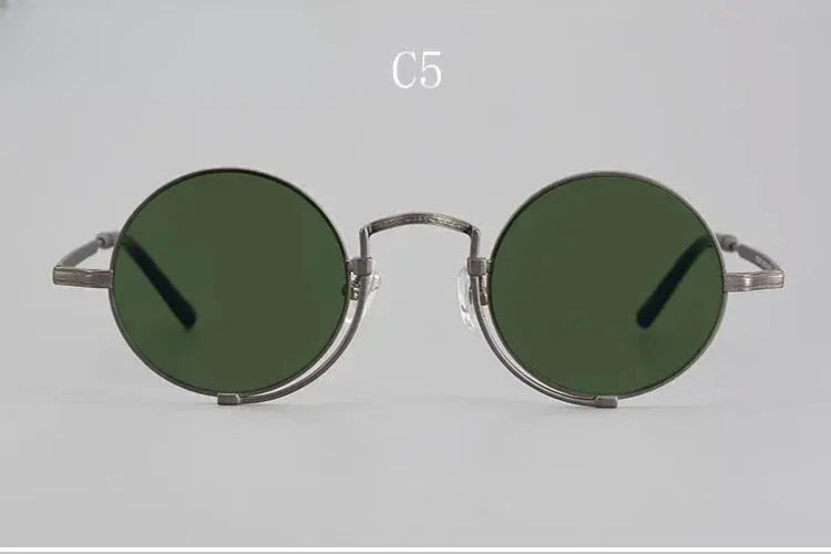 Unisex Round Full Rim Titanium Prescription Glasses 5919 — view 10 | Rx Spectacle