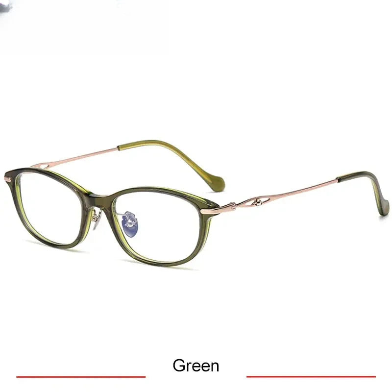 Unisex Oval Full Rim Titanium Prescription Glasses 316891 — view 6 | Rx Spectacle