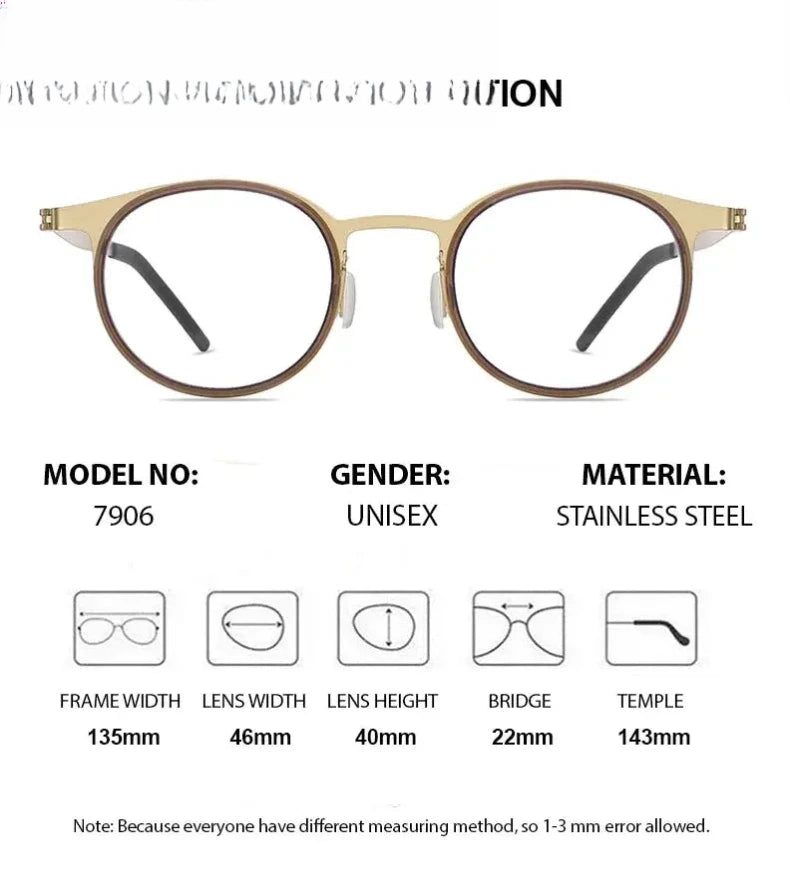 Women's Round Full Rim TR90 Clip-On Prescription Glasses 79064 — view 2 | Rx Spectacle