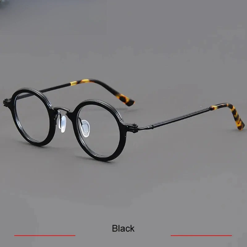 Women's Round Full Rim Titanium Prescription Glasses 75899 — view 6 | Rx Spectacle