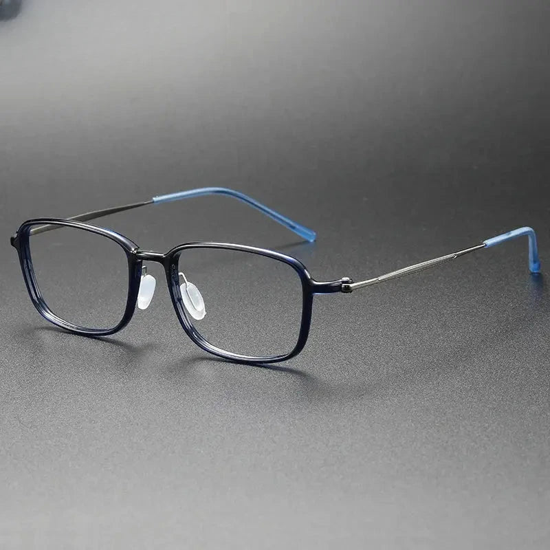 Unisex Polygon Full Rim Titanium Prescription Glasses 86324 — view 3 | Rx Spectacle